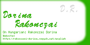 dorina rakonczai business card